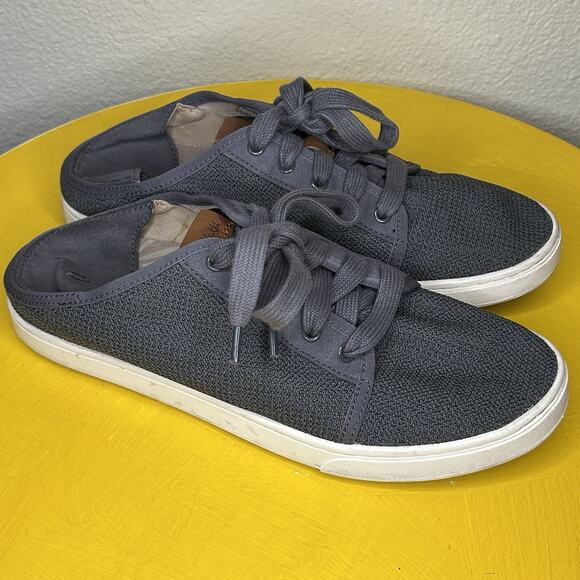 Olukai Pehuea Li Shoe Gray Sneaker Lace Up Mesh Breathable Fold Down Women’s 9.5 - Picture 1 of 14